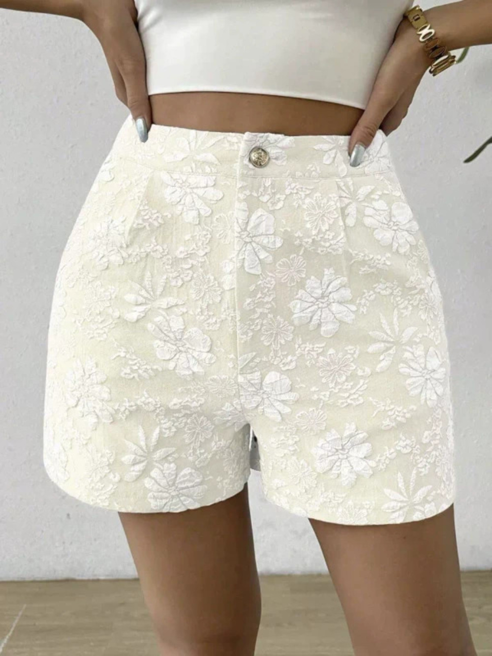 ZARA Jacquard Elegant Commute Shorts for Women